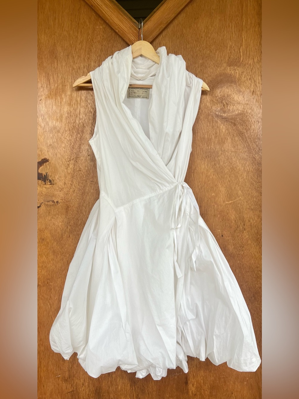 AllSaints Aditya wrap dress featuring a balloon hem